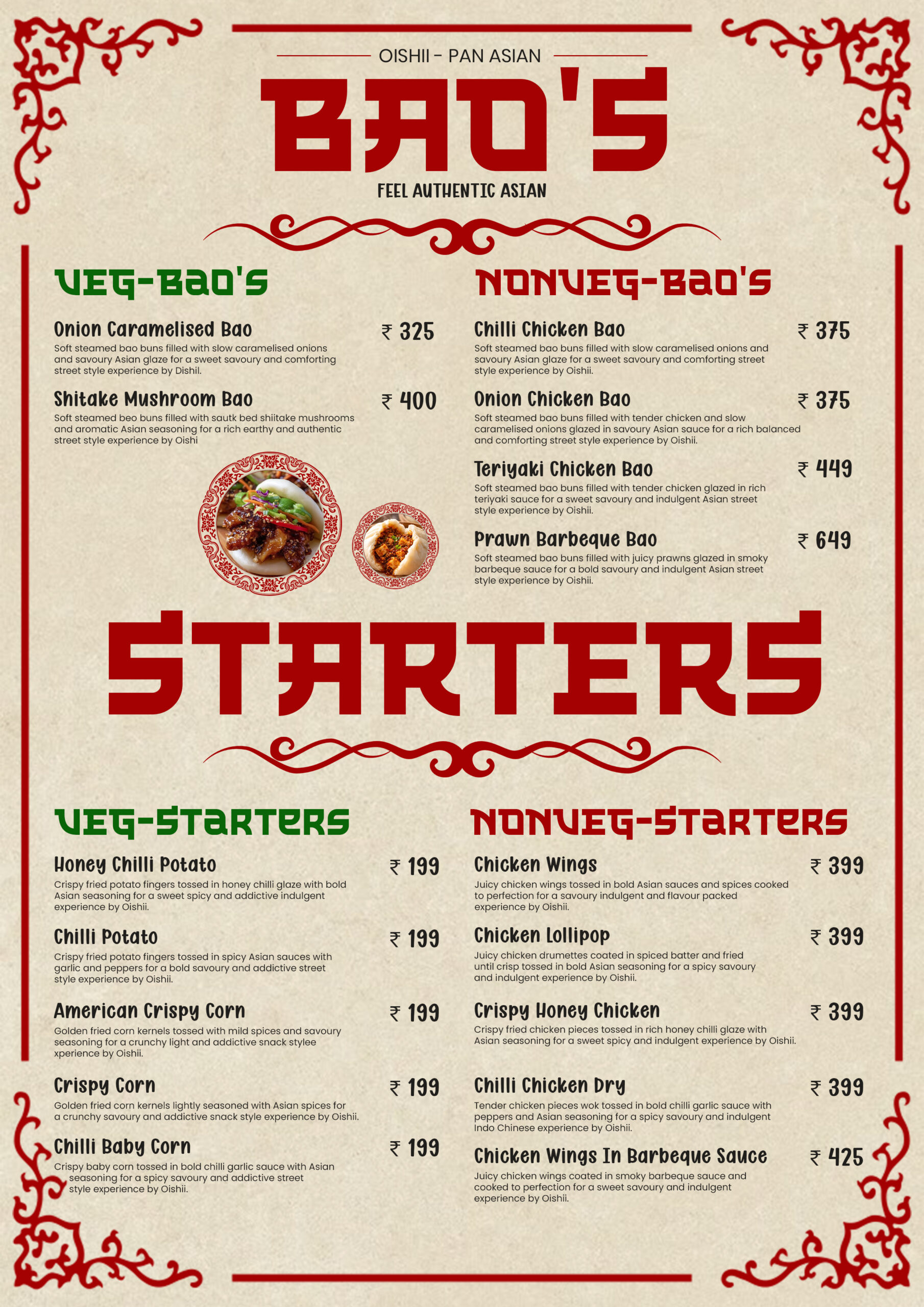 Boa Buns and starters